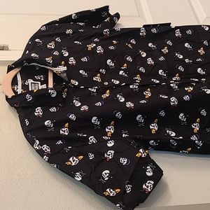 Mens NWT Size XL Cornerstore Bodega button up shirt skulls surfboards tiki palm